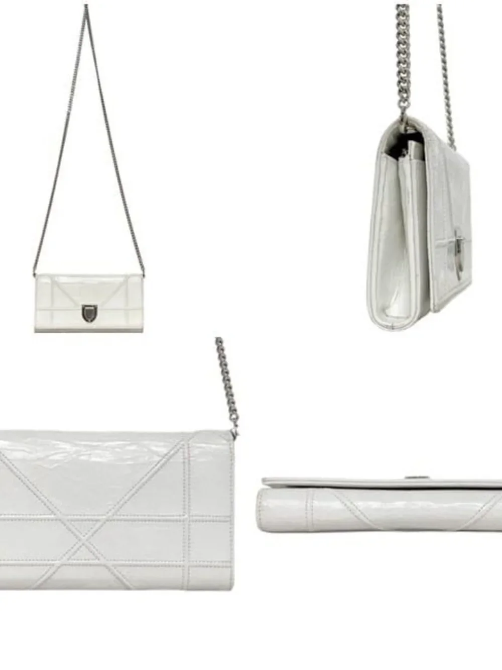 Dior Shoulder Wallet White Diorama